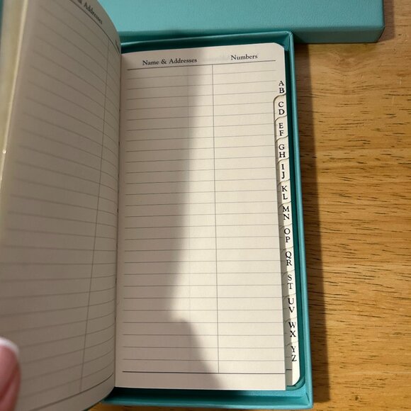NIB Tiffany & Co. Tiffany Blue Leather Style AB6 Personal Pocket Address Book - Picture 6 of 11